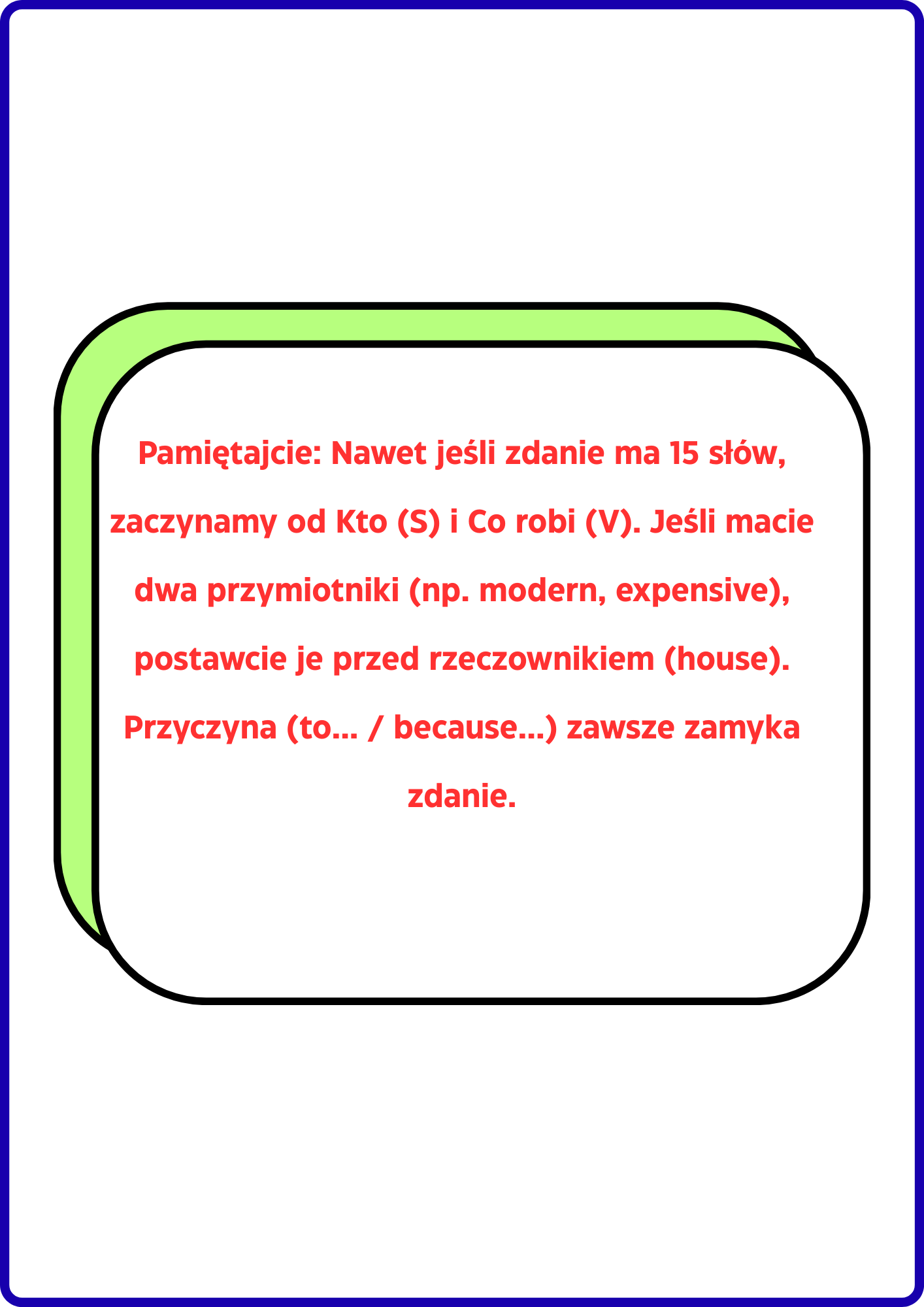 SYSTEM KONSTRUKTORA: ANGIELSKI KRĘGOSŁUP (S-V-O-M-P-T-Y)- Budowa zdania Angielskiego
