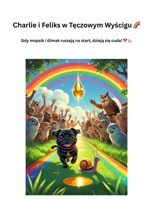 Charlie i Feliks w Tęczowym Wyścigu – bajka, gra i kolorowanki (PDF)