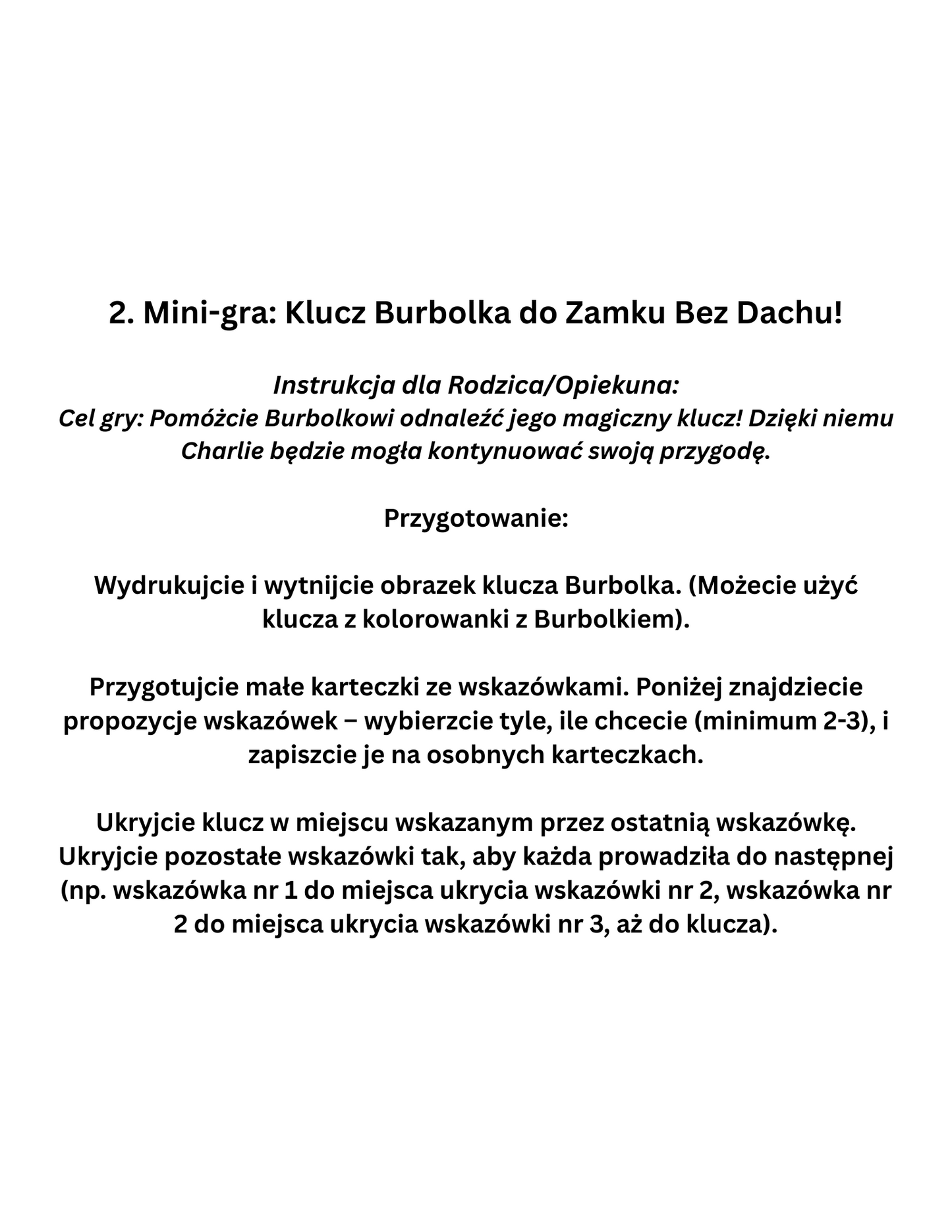 Przygoda Charlie i Burbołka: Magiczny Pakiet Zabaw do Druku (PDF)