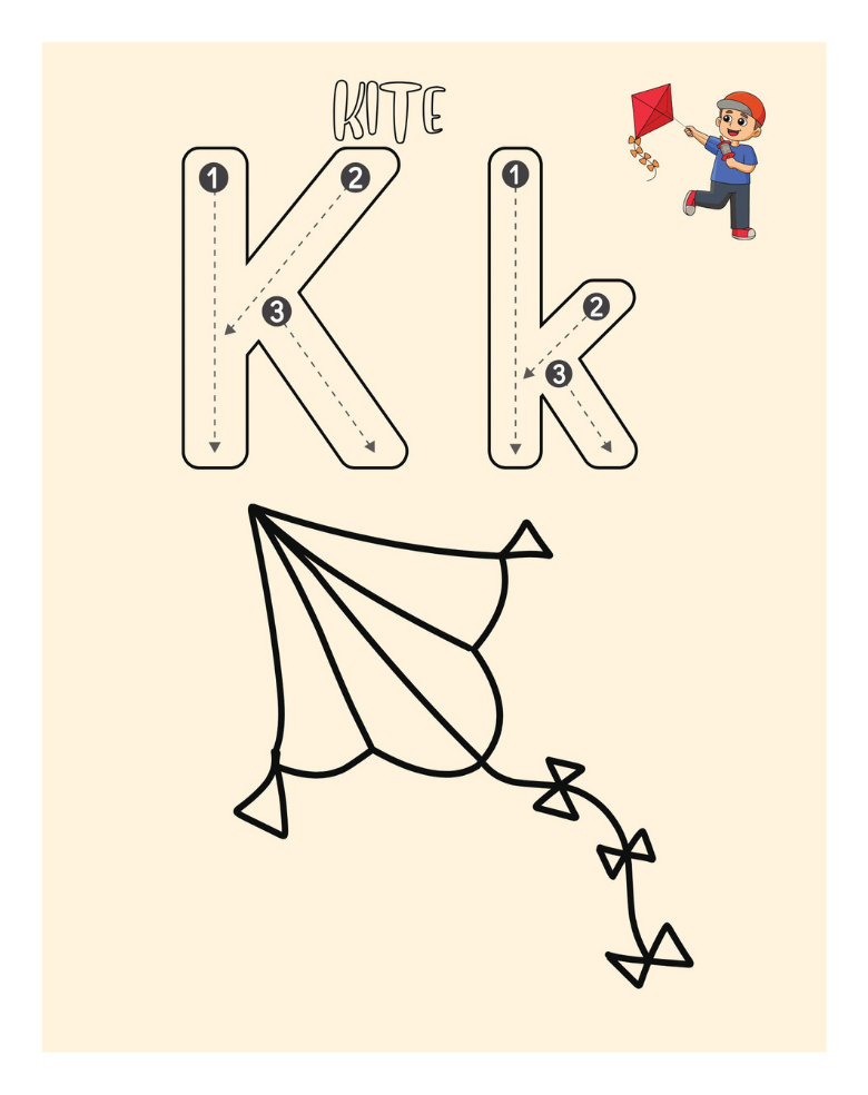 Traced letters- kolorowanka do nauki pisania przez zabawę