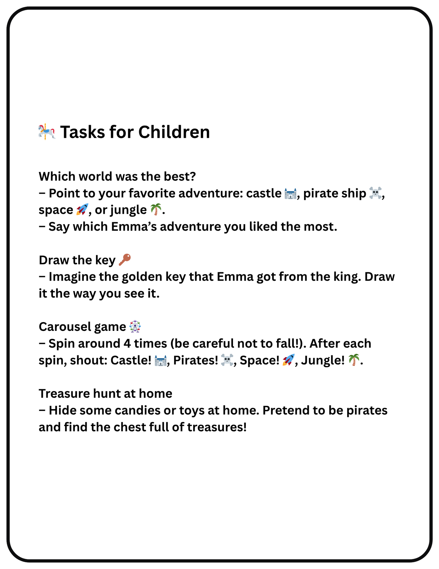 Emma i Karuzela Czasu – Magiczna Dwujęzyczna Bajka z Zadaniami i Kolorowankami (PDF do druku)