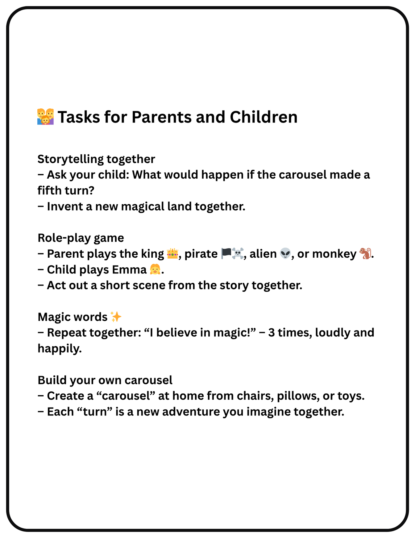 Emma i Karuzela Czasu – Magiczna Dwujęzyczna Bajka z Zadaniami i Kolorowankami (PDF do druku)