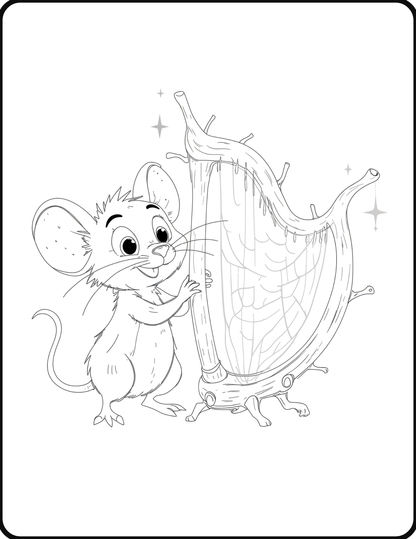 Charlie i Orkiestra Myszek. Zabawne opowiadanie o przygodach Czarnej Mopsiczki Charlie, a także zabawy dla Rodziców i Dzieci inspirowane tym właśnie opowiadaniem. Znajdziesz tam kilka stron do pokolorowania. Wszystko w wersji PDF gotowej do druku.