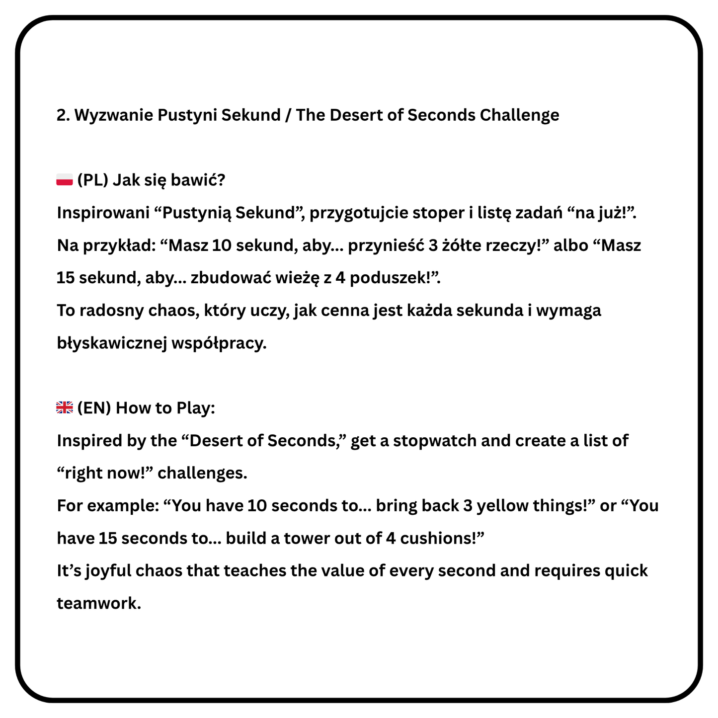 Nauka języka przez magiczną przygodę! Pobierz "Zagubioną Godzinę" – kompletny pakiet PDF zawierający dwujęzyczne opowiadanie (PL/EN), słowniczek i kreatywną kolorowankę.