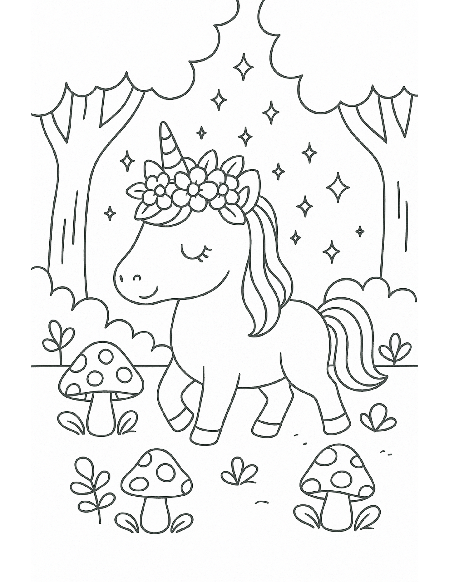 Unicorn Kolorowanka dla dziewczynek