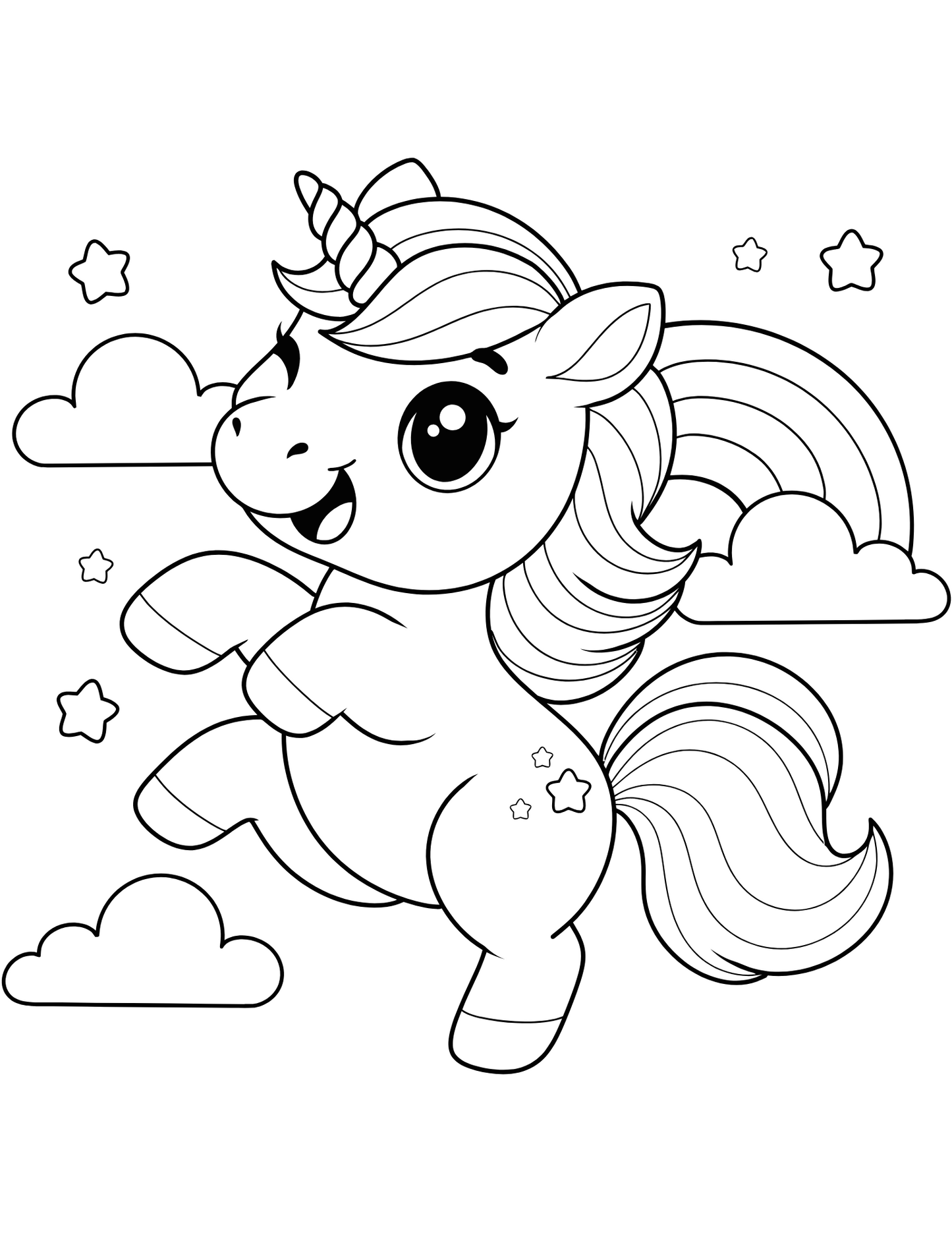 Unicorn Kolorowanka dla dziewczynek