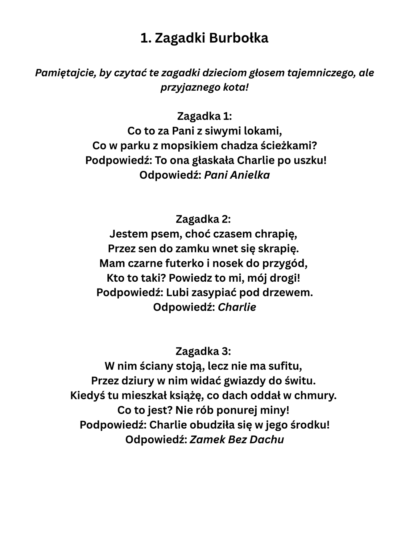 Przygoda Charlie i Burbołka: Magiczny Pakiet Zabaw do Druku (PDF)