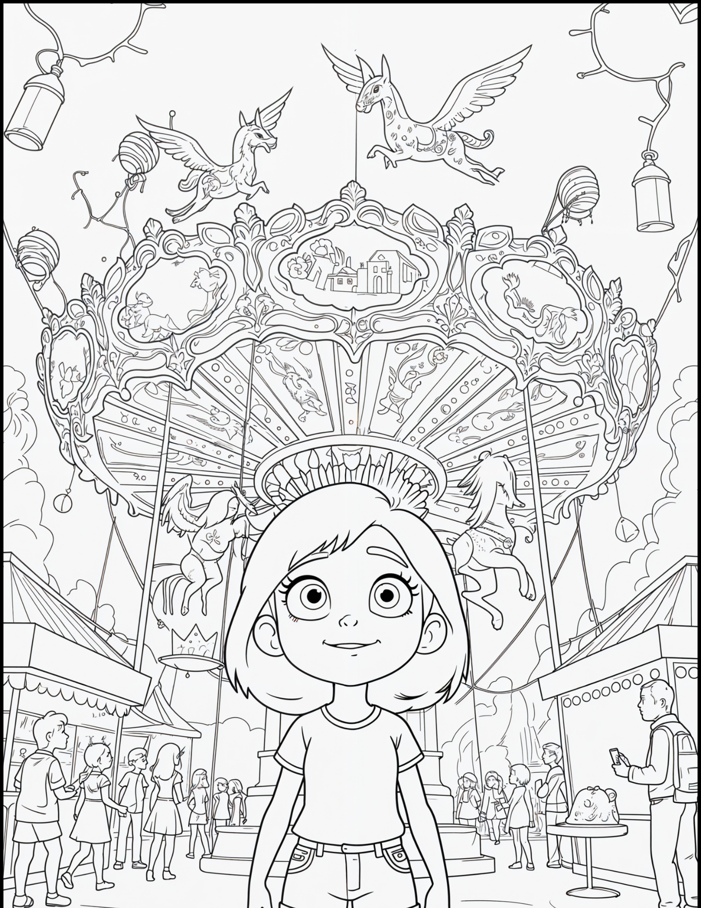 Emma i Karuzela Czasu – Magiczna Dwujęzyczna Bajka z Zadaniami i Kolorowankami (PDF do druku)