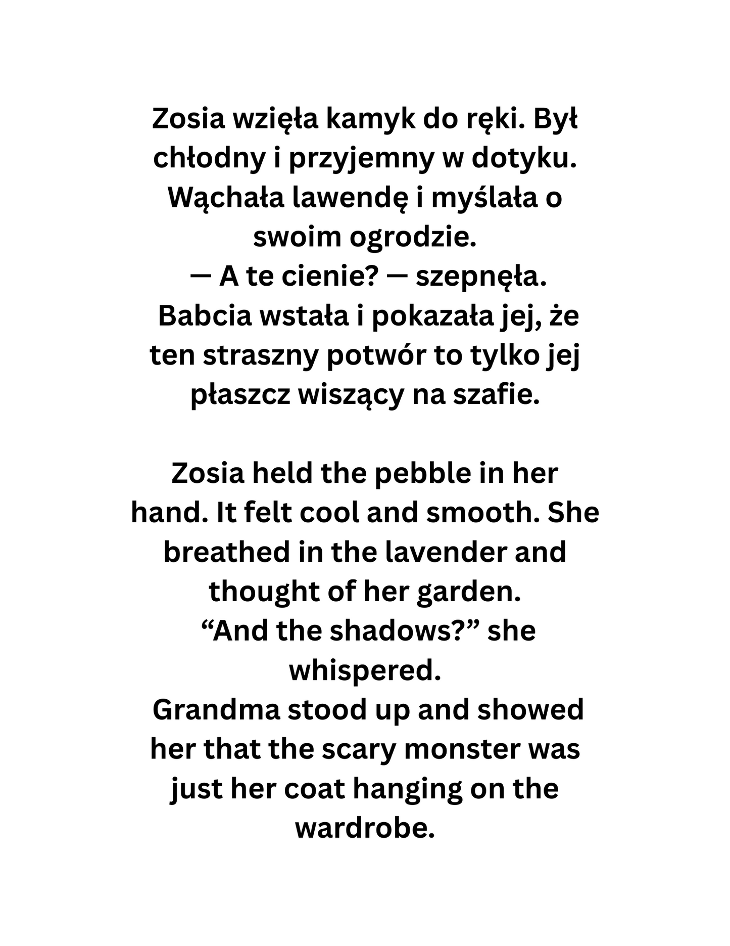 Zosia i Sekretna Skrzynka Odwagi / Zosia  and the Secret Bravery Box