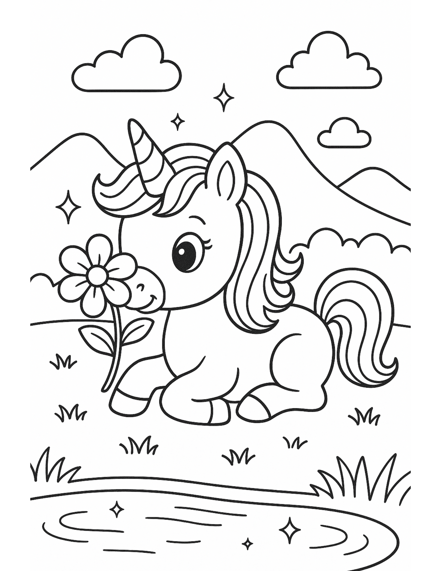 Unicorn Kolorowanka dla dziewczynek