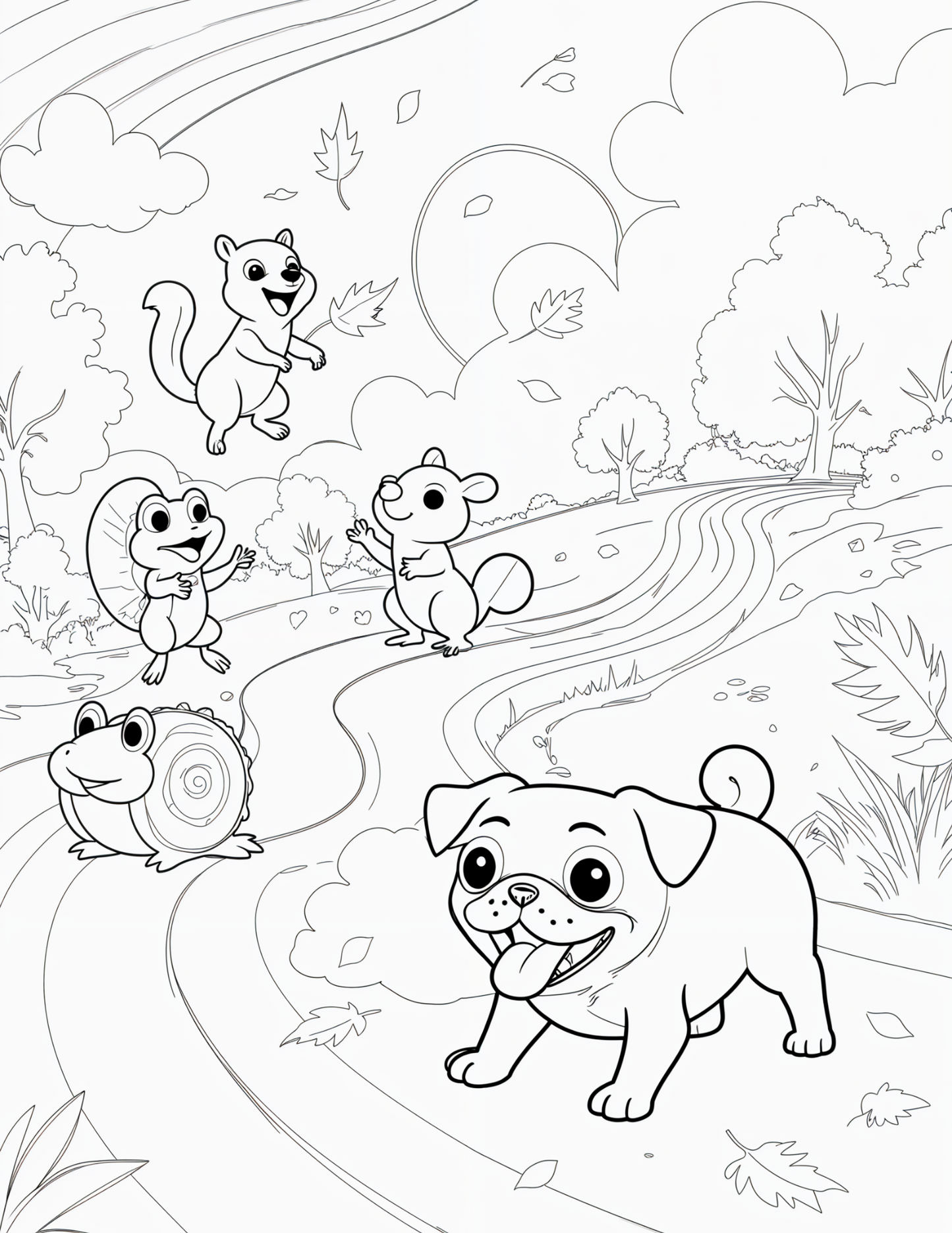 Charlie i Feliks w Tęczowym Wyścigu – bajka, gra i kolorowanki (PDF)