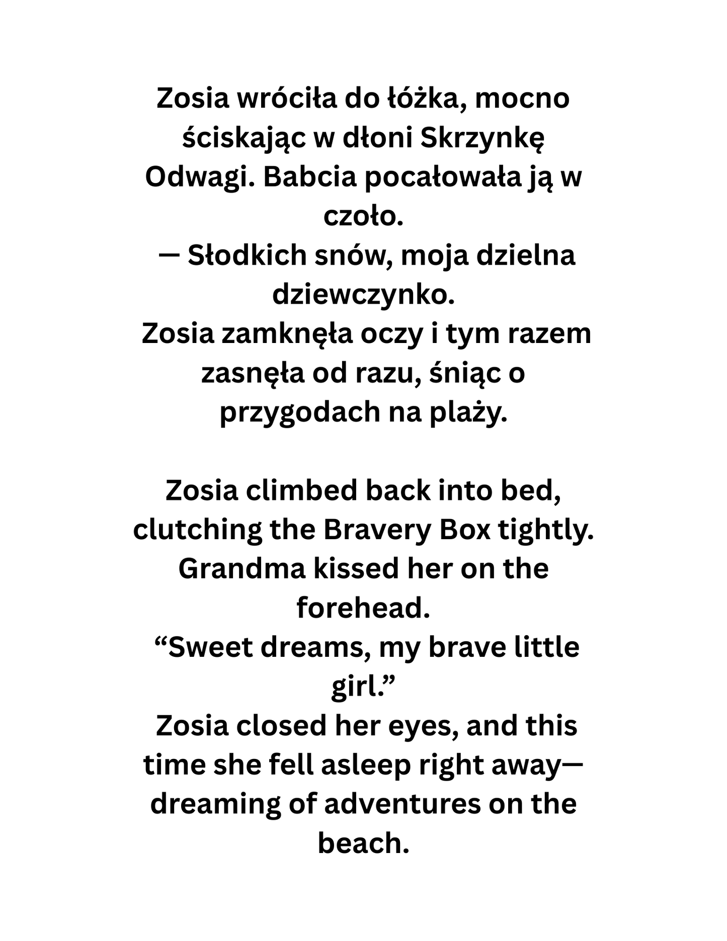 Zosia i Sekretna Skrzynka Odwagi / Zosia  and the Secret Bravery Box