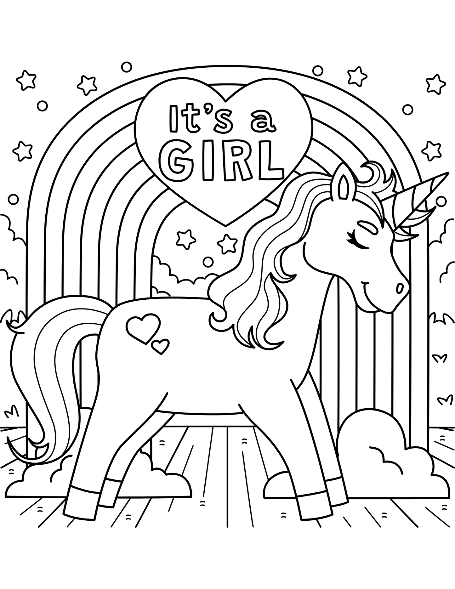 Unicorn Kolorowanka dla dziewczynek
