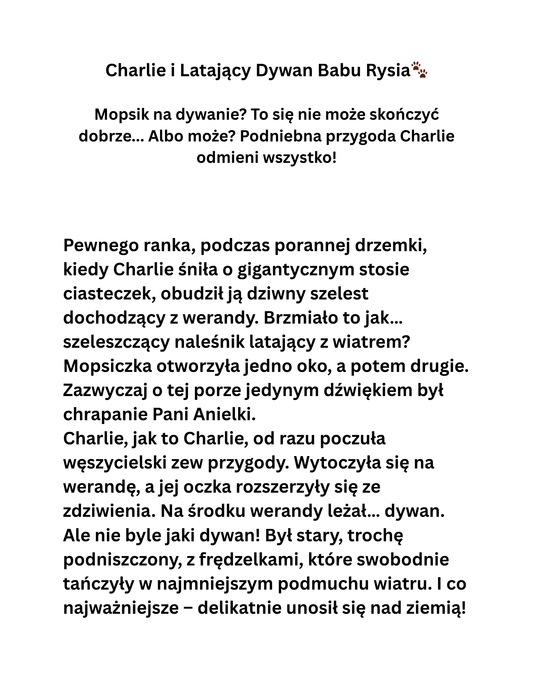 Charlie i Latający Dywan Babu Rysia 🐾