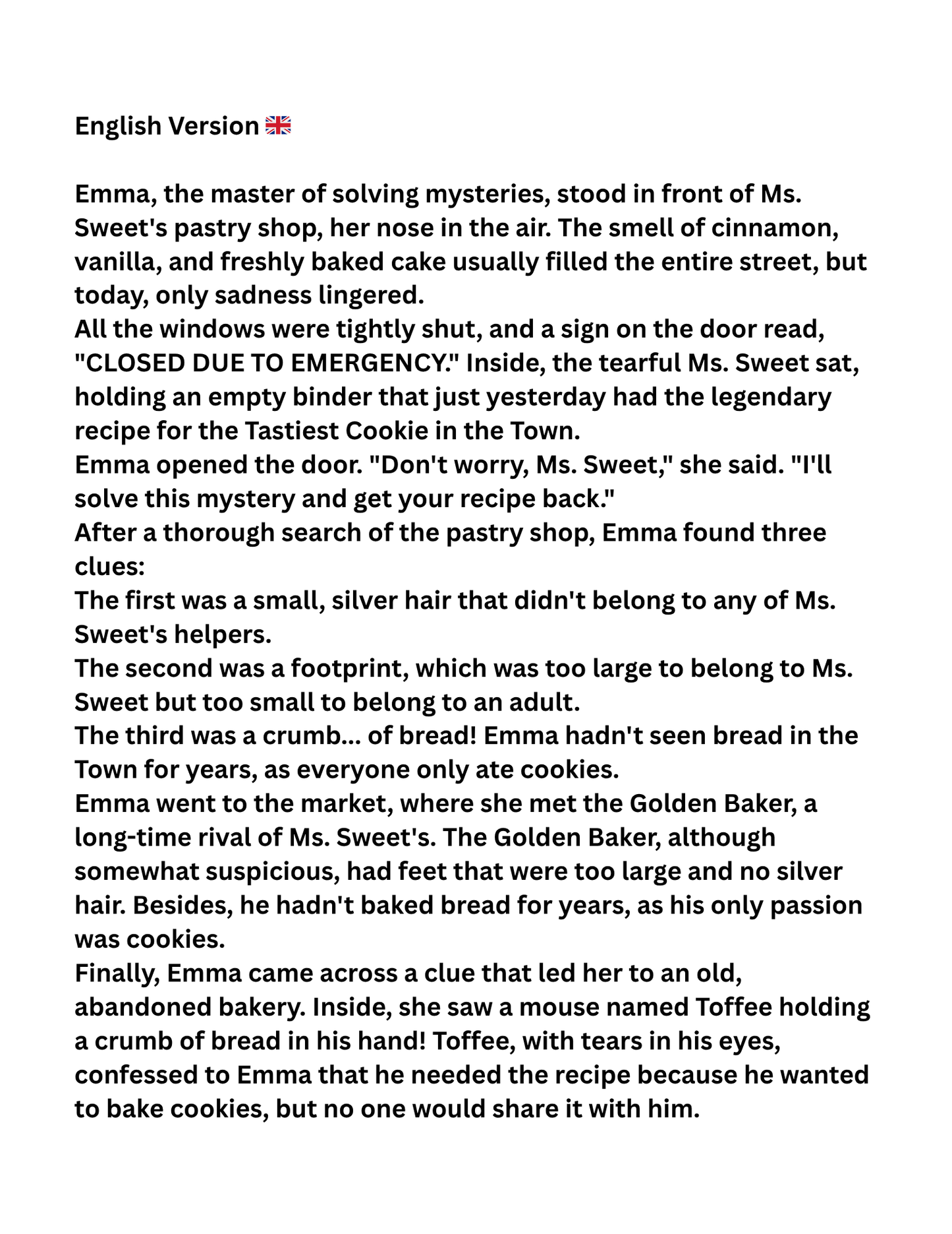 Przygoda Emmy i zaginiony przepis – eBook + Kolorowanki PDF : Emma's Adventure and the Missing Recipe – eBook + Coloring Pages PDF