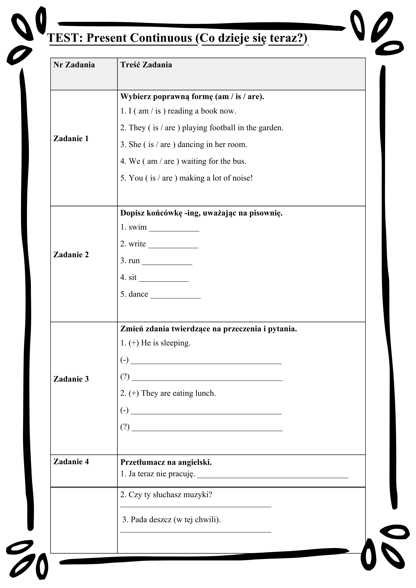 English Tenses Mastery/ Angielskie czasy– Kompletny Zestaw Ćwiczeń (12 Czasów + Klucz Odpowiedzi)