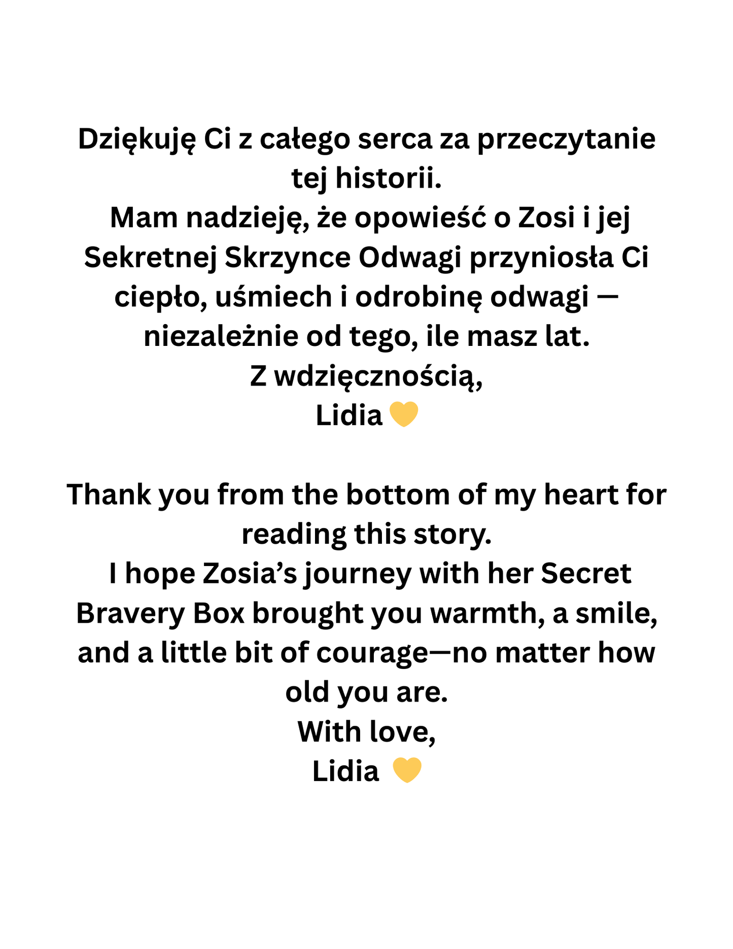 Zosia i Sekretna Skrzynka Odwagi / Zosia  and the Secret Bravery Box