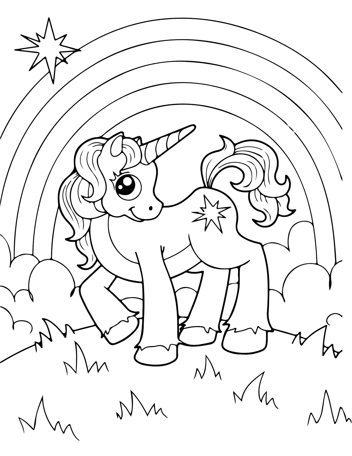 Unicorn Kolorowanka dla dziewczynek
