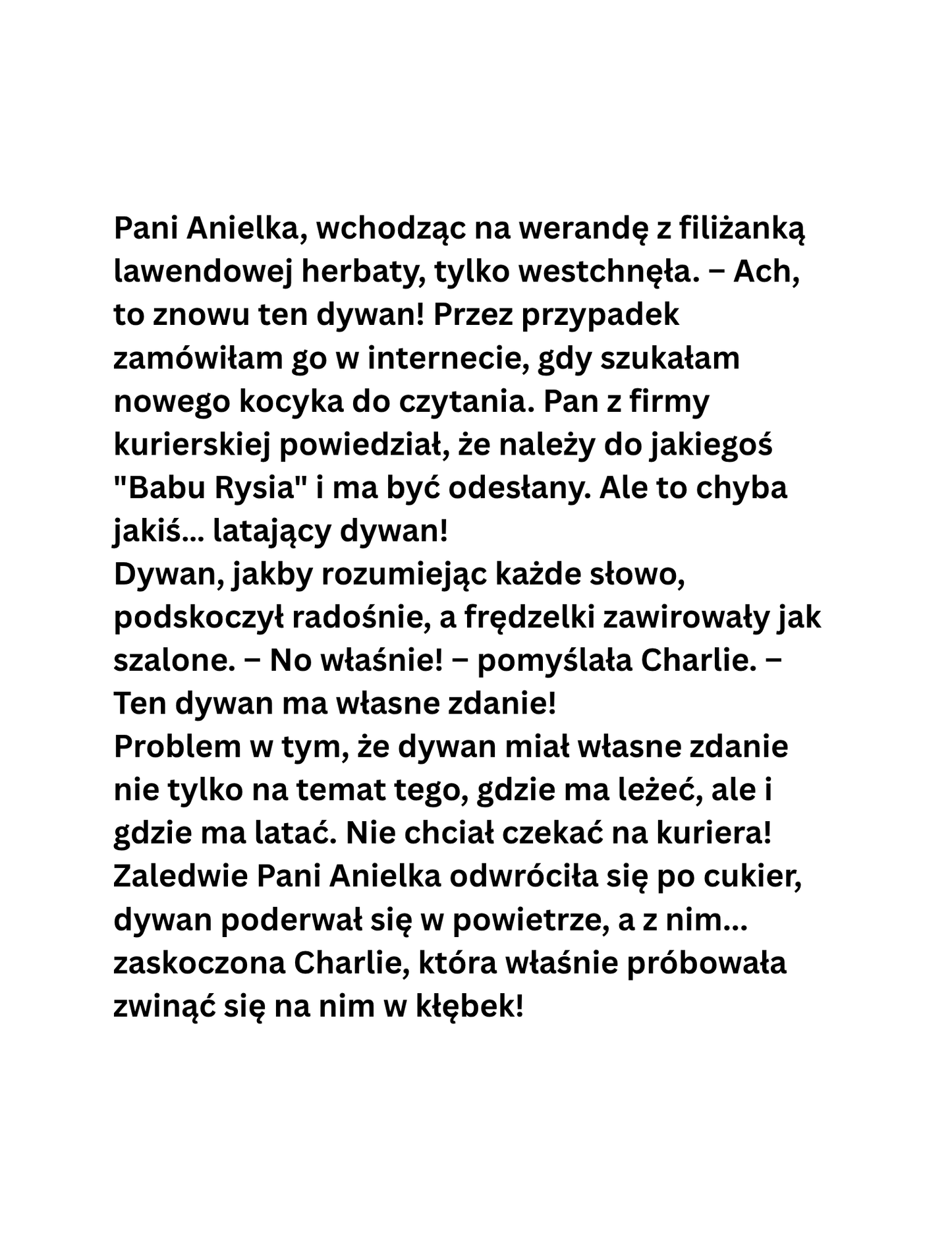 Charlie i Latający Dywan Babu Rysia 🐾