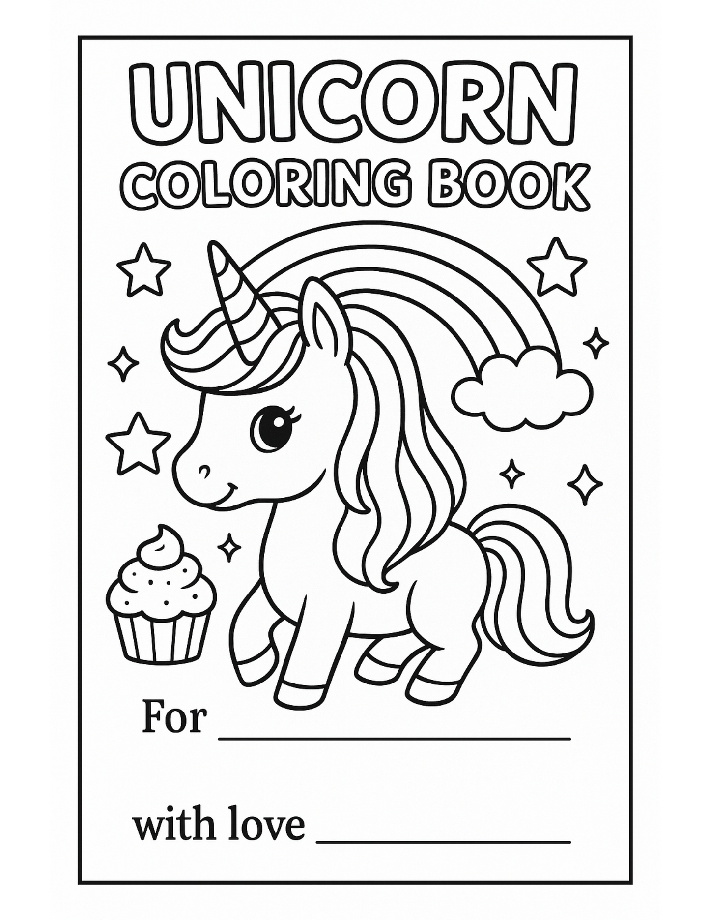 Unicorn Kolorowanka dla dziewczynek