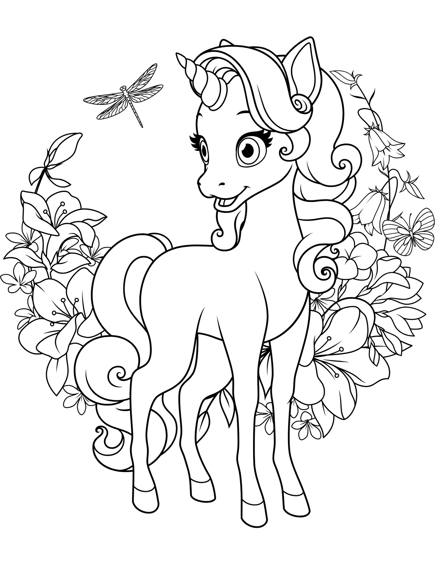 Unicorn Kolorowanka dla dziewczynek