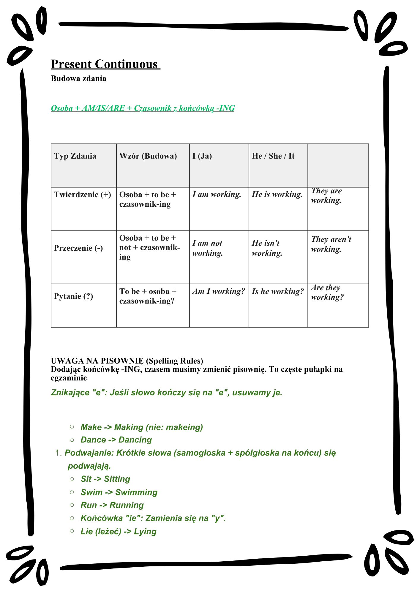 English Tenses Mastery/ Angielskie czasy– Kompletny Zestaw Ćwiczeń (12 Czasów + Klucz Odpowiedzi)