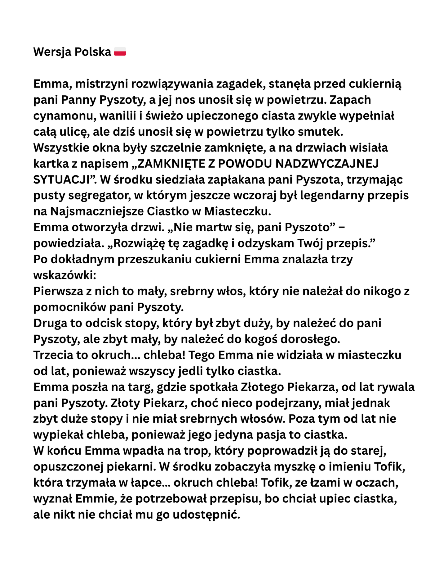 Przygoda Emmy i zaginiony przepis – eBook + Kolorowanki PDF : Emma's Adventure and the Missing Recipe – eBook + Coloring Pages PDF
