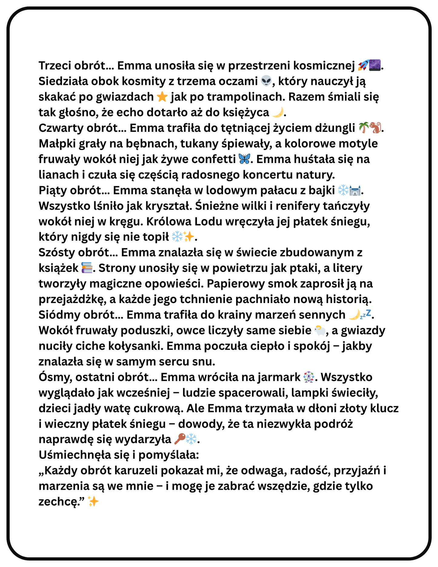 Emma i Karuzela Czasu – Magiczna Dwujęzyczna Bajka z Zadaniami i Kolorowankami (PDF do druku)