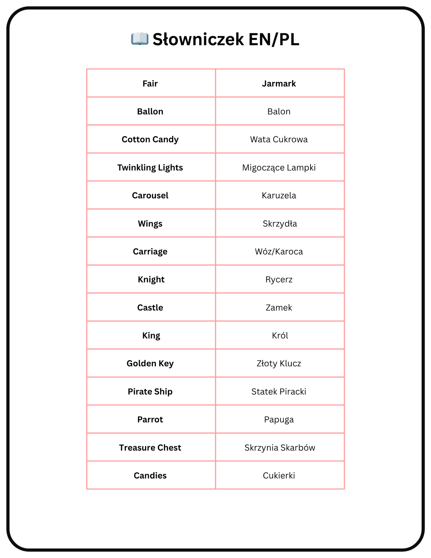 Emma i Karuzela Czasu – Magiczna Dwujęzyczna Bajka z Zadaniami i Kolorowankami (PDF do druku)