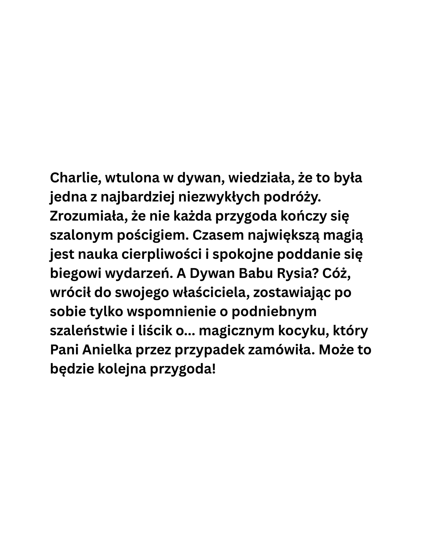 Charlie i Latający Dywan Babu Rysia 🐾