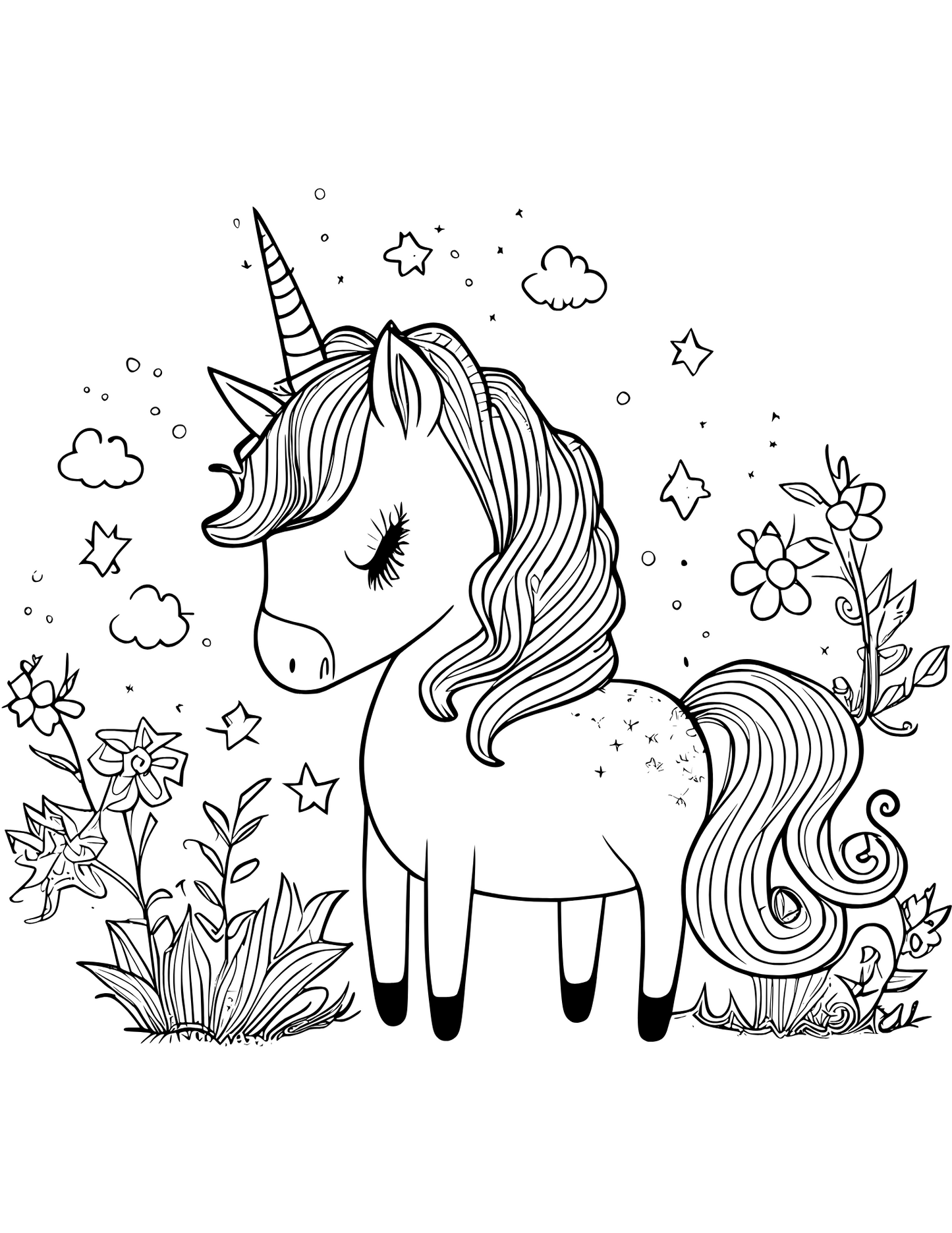 Unicorn Kolorowanka dla dziewczynek