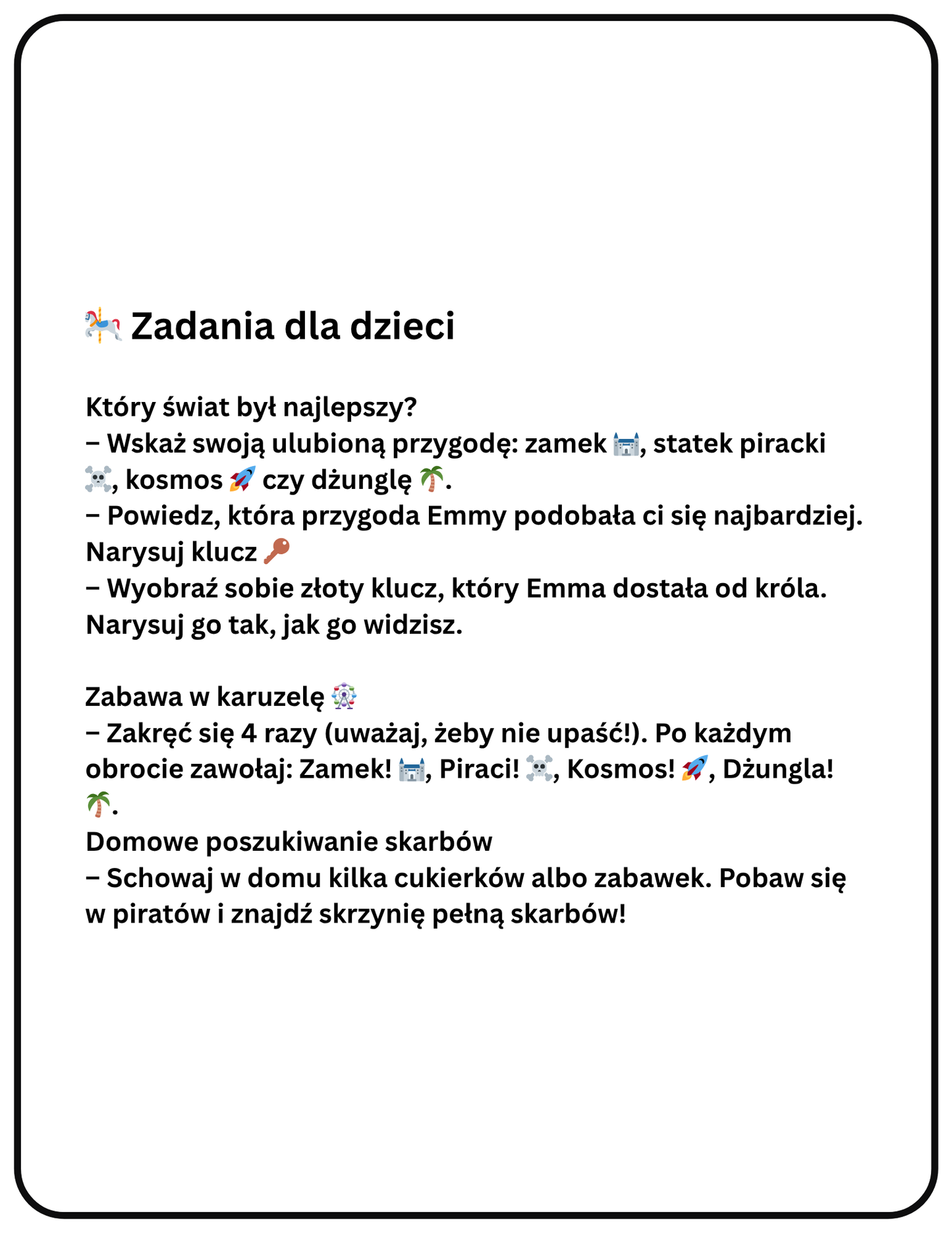 Emma i Karuzela Czasu – Magiczna Dwujęzyczna Bajka z Zadaniami i Kolorowankami (PDF do druku)
