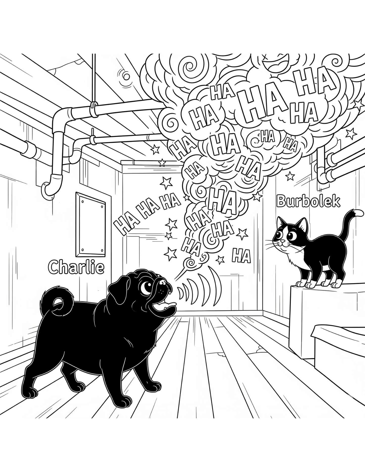 Przygoda Charlie i Burbołka: Magiczny Pakiet Zabaw do Druku (PDF)