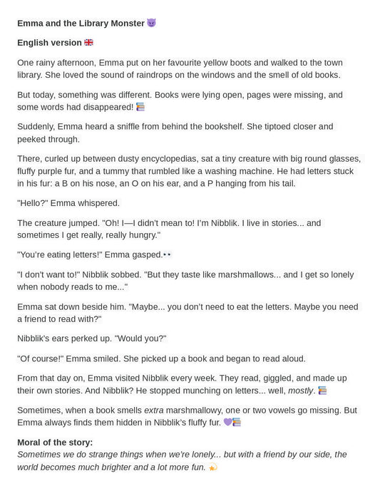 Emma i Biblioteczny potworek