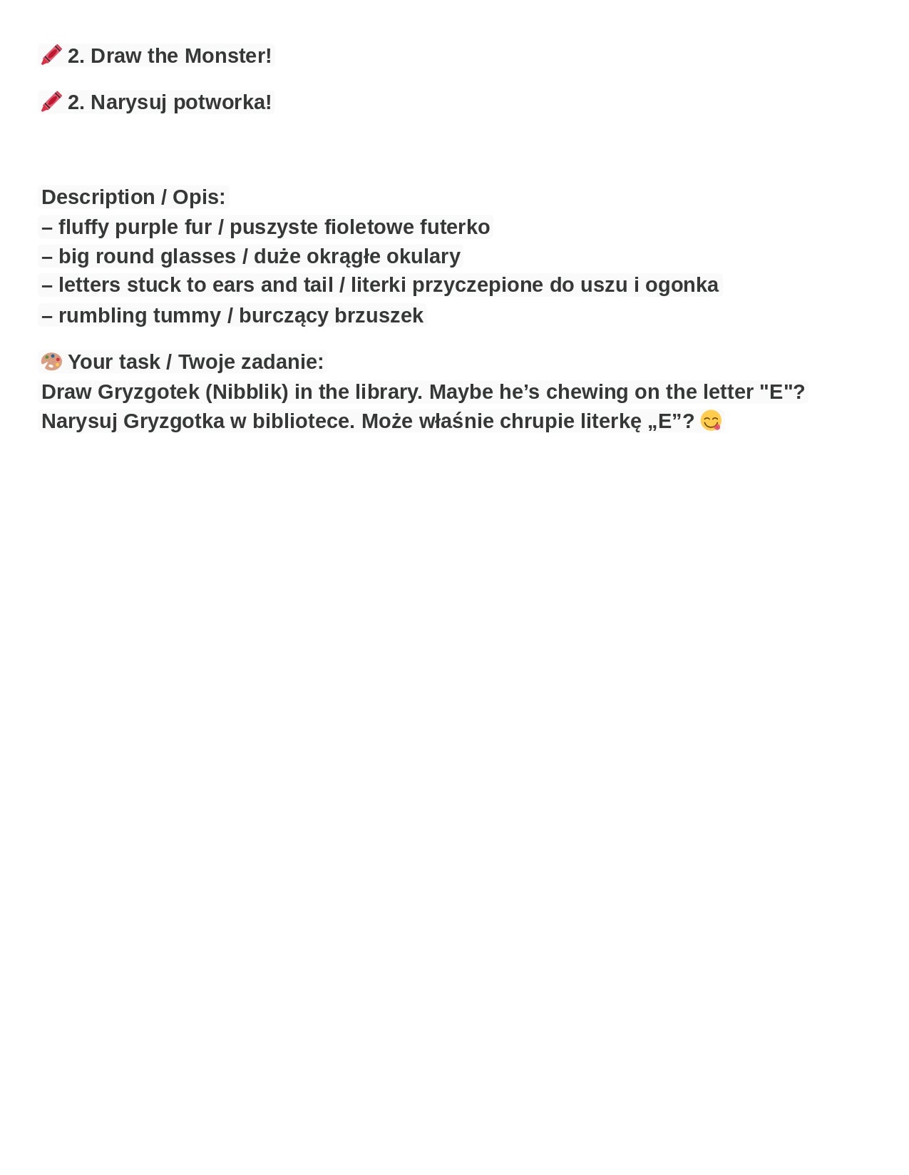 Emma i Biblioteczny potworek